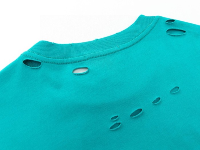 Balenciaga Oversized Distressed Logo Jersey T-Shirt