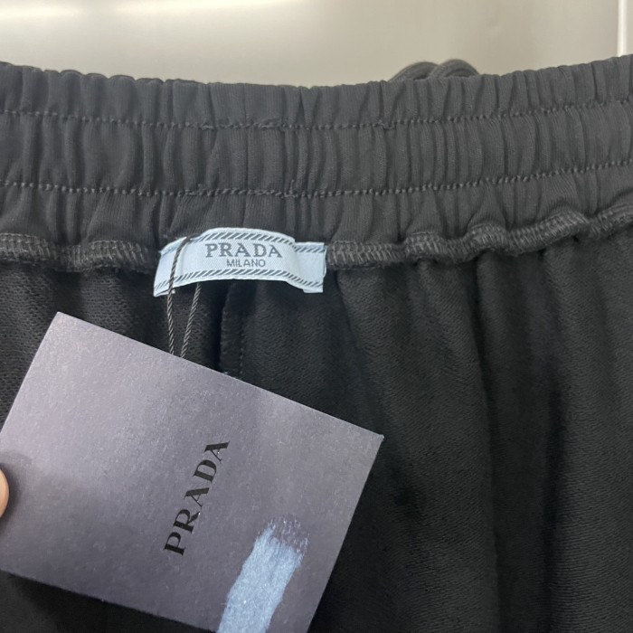 Prada Pocket Embroidered Logo Shorts