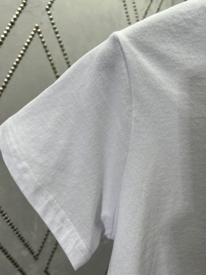 Alexander Wang White Crystal Hotfix & Cotton Logo Tee