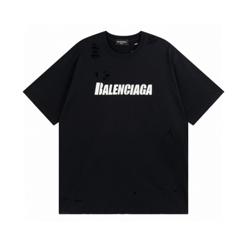 Balenciaga Oversized Distressed Logo Jersey T-Shirt