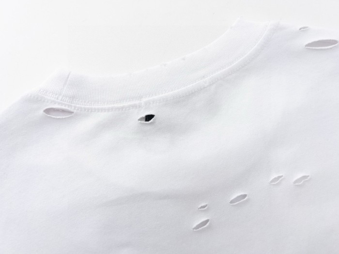 Balenciaga Oversized Distressed Logo Jersey T-Shirt