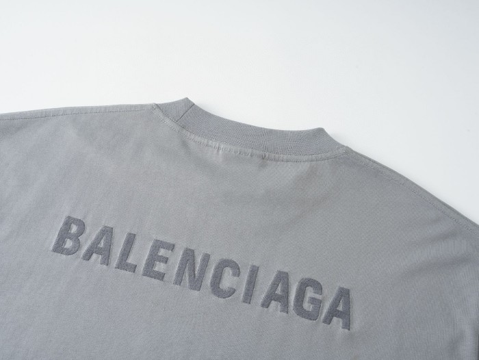 BALENCIAGA Distressed Logo-Embroidered Cotton-Jersey T-shirt