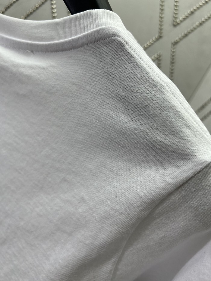 Alexander Wang White Crystal Hotfix & Cotton Logo Tee