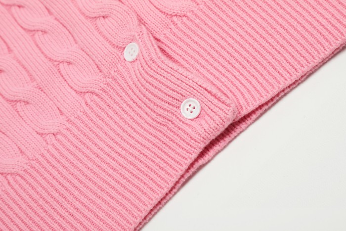 Ralph Lauren Cable-Knit Cotton Short-Sleeve Cardigan