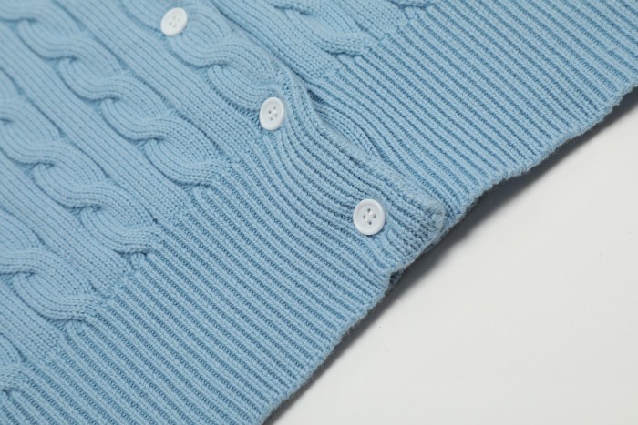 Ralph Lauren Cable-Knit Cotton Short-Sleeve Cardigan
