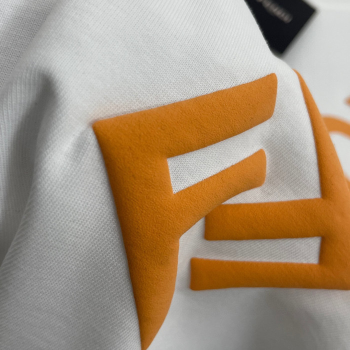 Fendi Logo Print Short Sleeve Crewneck T-Shirt