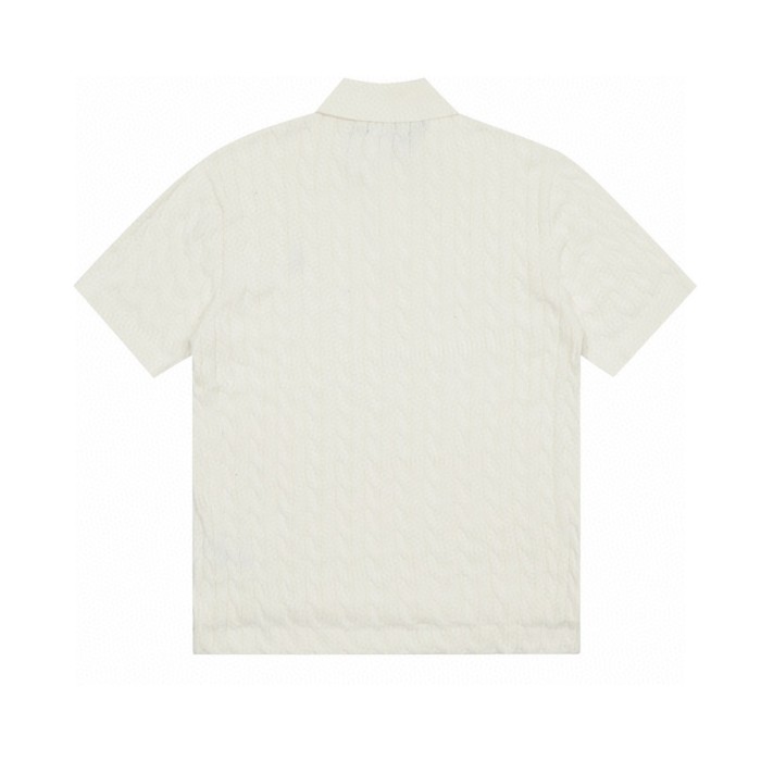 Ralph Lauren Lapel Solid Color Embroidered Logo Knitted Short Sleeve