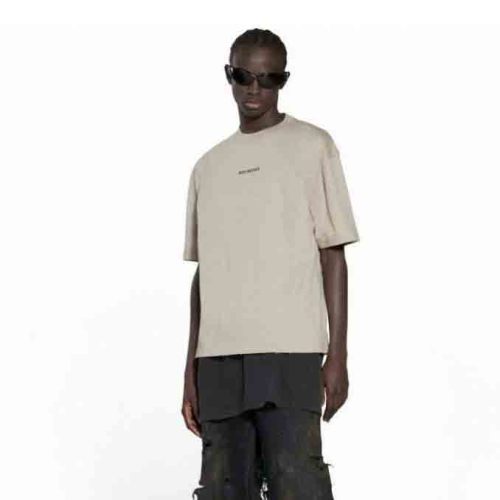 BALENCIAGA Distressed Logo-Embroidered Cotton-Jersey T-shirt