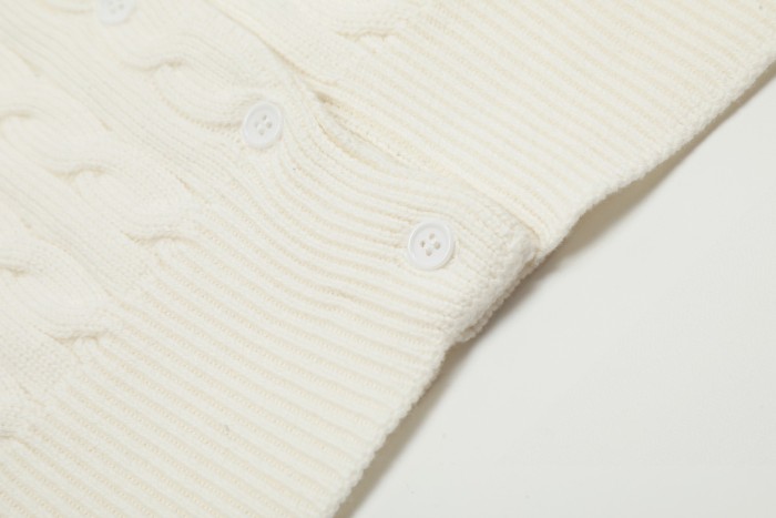 Ralph Lauren Cable-Knit Cotton Short-Sleeve Cardigan
