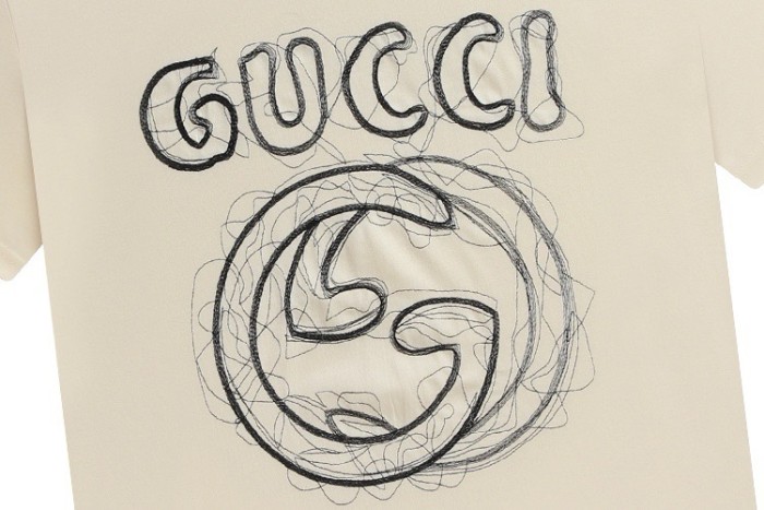 Gucci GG Embroidered Short-Sleeved T-Shirt