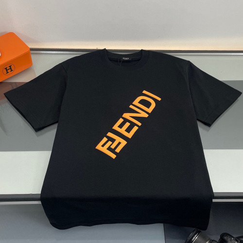 Fendi Logo Print Short Sleeve Crewneck T-Shirt