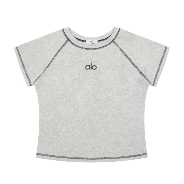 Alo Yoga T-shirt With White Top Stitching Details