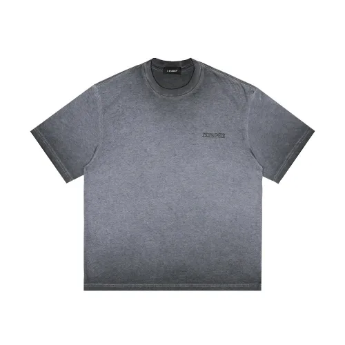 D.Desirable Lightning Crack Wash Gradient T-Shirt
