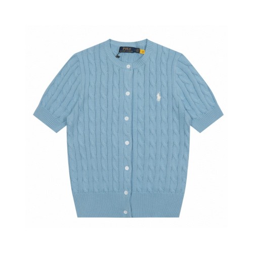 Ralph Lauren Cable-Knit Cotton Short-Sleeve Cardigan