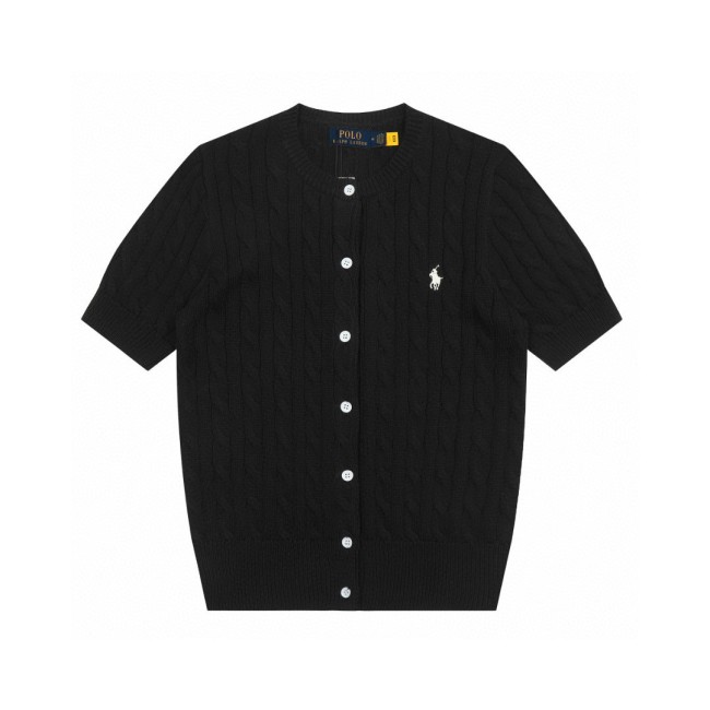 Ralph Lauren Cable-Knit Cotton Short-Sleeve Cardigan