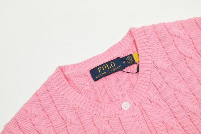 Ralph Lauren Cable-Knit Cotton Short-Sleeve Cardigan