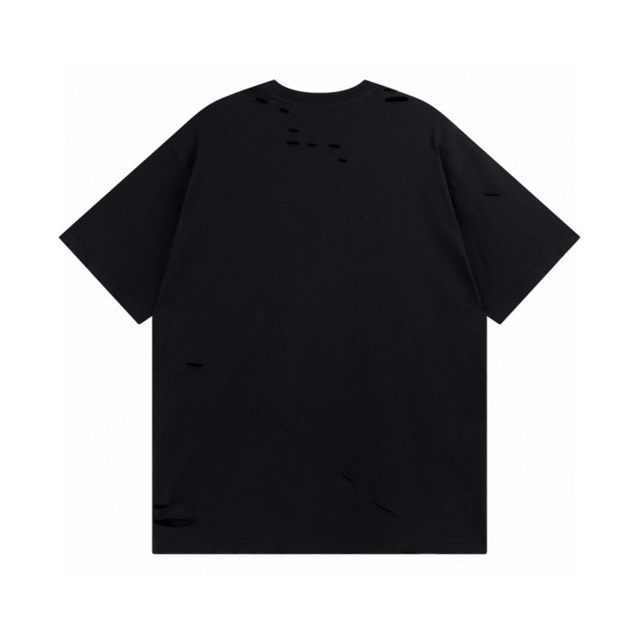 Balenciaga Oversized Distressed Logo Jersey T-Shirt