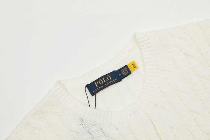 Ralph Lauren Cable-Knit Cotton Short-Sleeve Cardigan