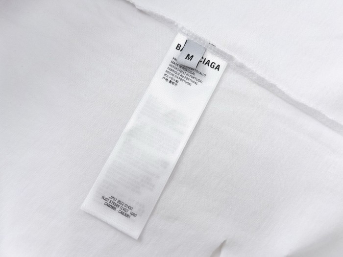 Balenciaga Oversized Distressed Logo Jersey T-Shirt