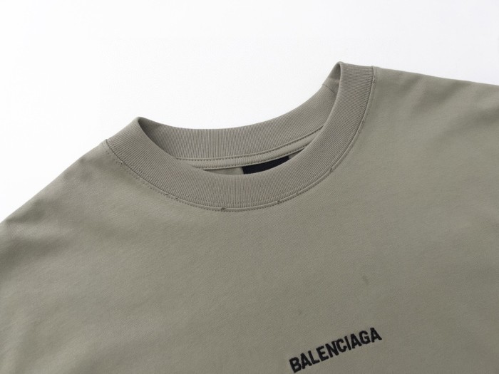 BALENCIAGA Distressed Logo-Embroidered Cotton-Jersey T-shirt