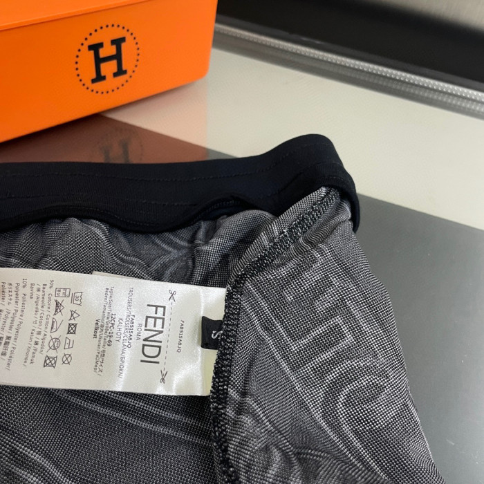Fendi Full Print F Chain Jacquard Shorts Beach Pants