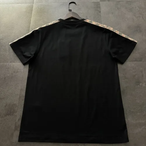 Burberry Check Trim Cotton T-shirt in Chalk