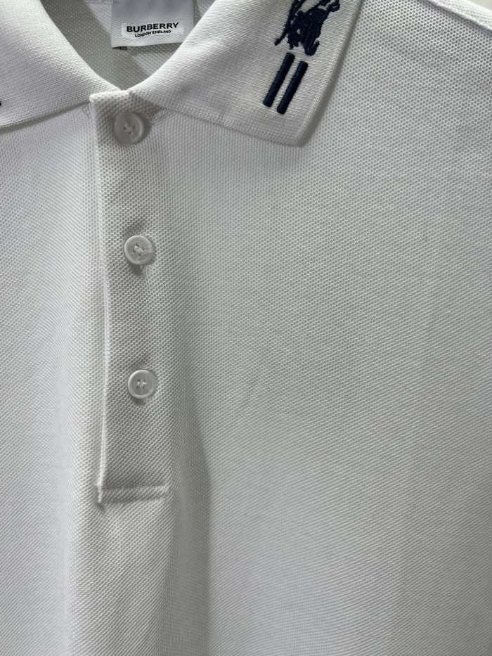 Burberry White Polo Shirt in Cotton Piqué For Men Online