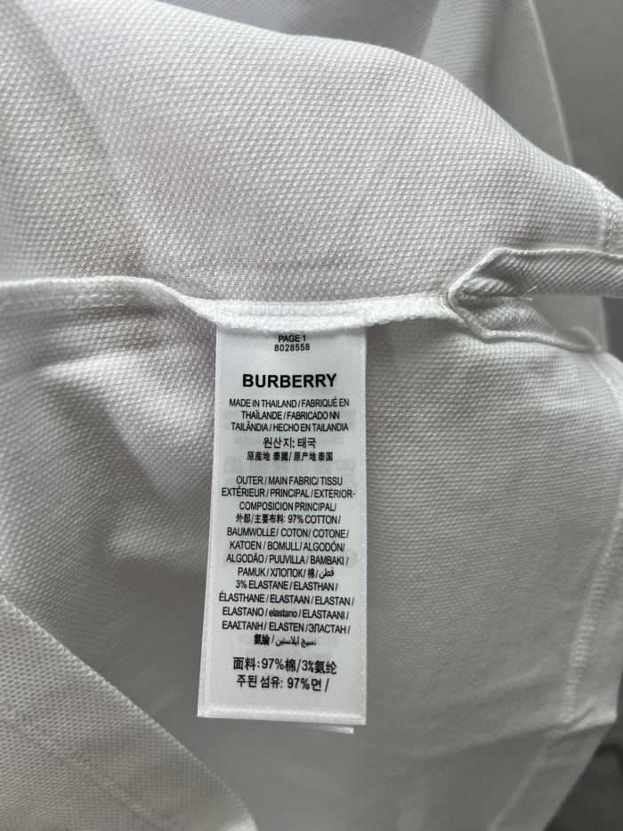 Burberry White Polo Shirt in Cotton Piqué For Men Online