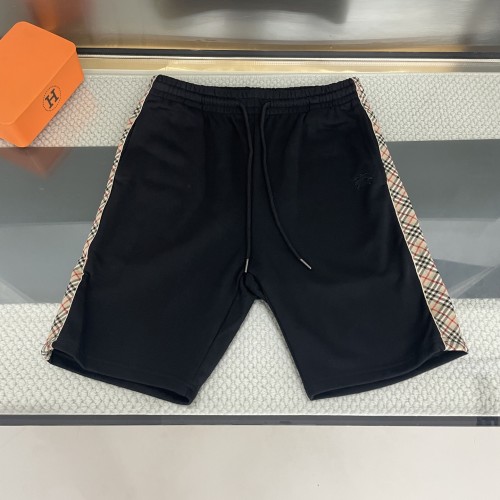 Burberry Striped Plaid Warhorse Embroidered Shorts