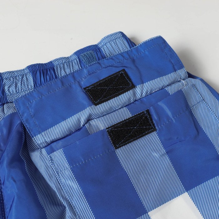 Burberry Blue Exaggerated Check Swim Shorts