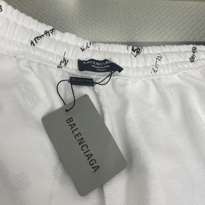 Balenciaga Logo Print Shorts