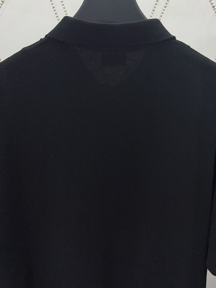BALENCIAGA MEN'S LAUREL CLASSIC SHORT SLEEVE REGULAR POLO IN FADED BLACK