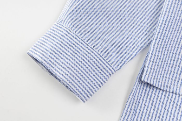 LOEWE - Suede-Trimmed Striped Cotton Shirt