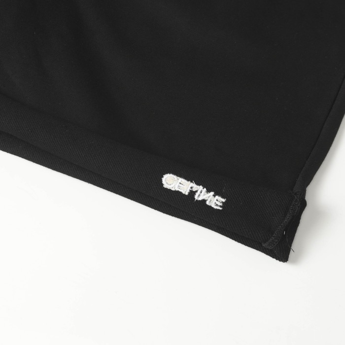 CELINE HOMME Straight-Leg Logo-Embroidered Cotton Shorts