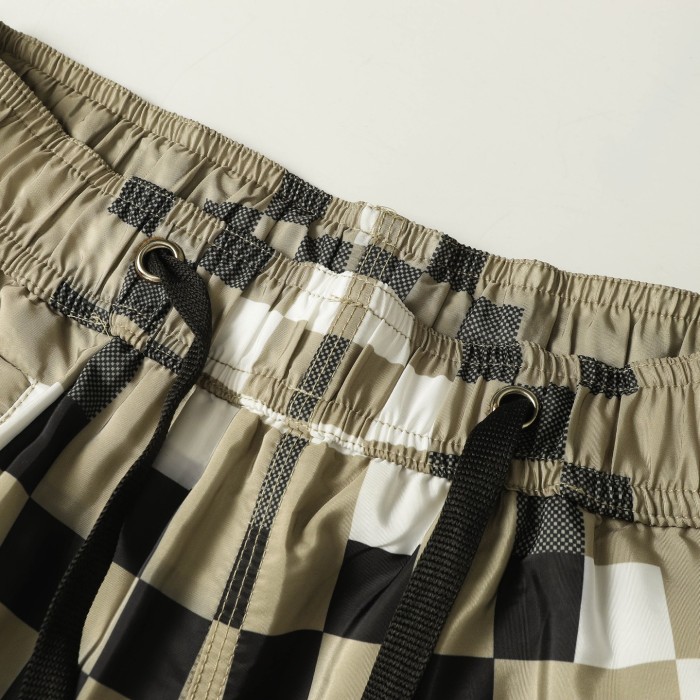 Burberry Martin Pixel Check Swim Shorts in Beige