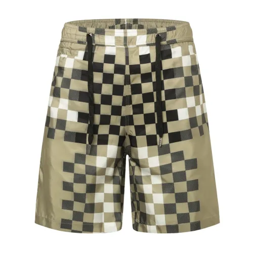 Burberry Martin Pixel Check Swim Shorts in Beige