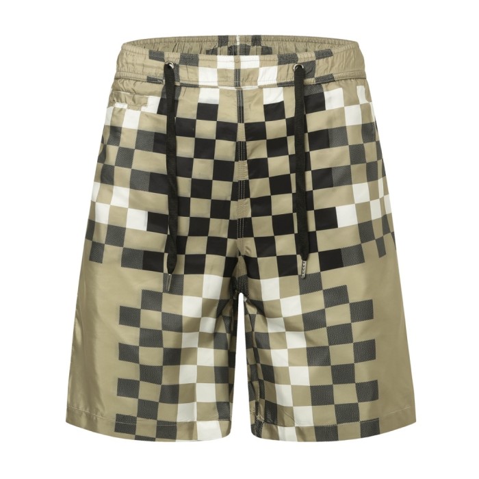 Burberry Martin Pixel Check Swim Shorts in Beige