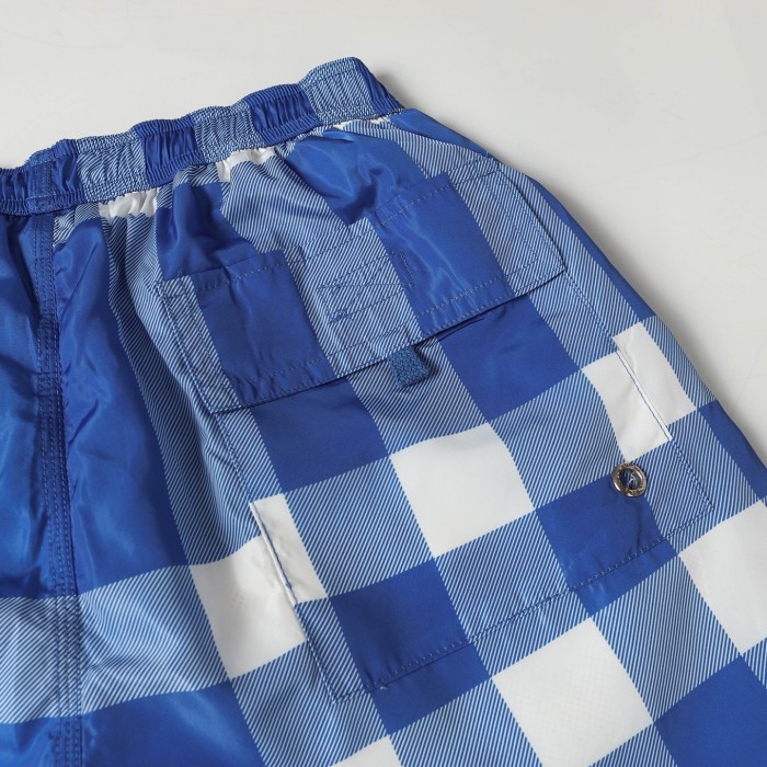 Burberry Blue Exaggerated Check Swim Shorts