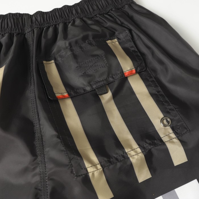 Burberry Black Sliced Check Swim Shorts
