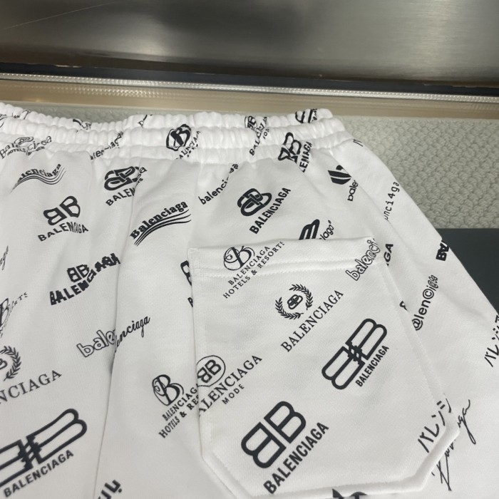 Balenciaga Logo Print Shorts