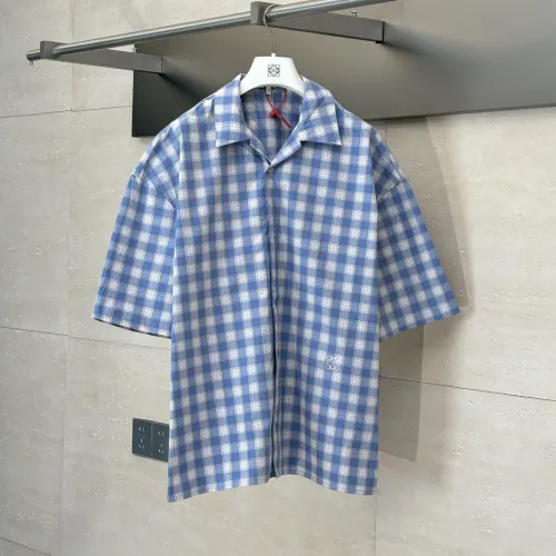 LOEWE Blue Plaid Cotton Shirt