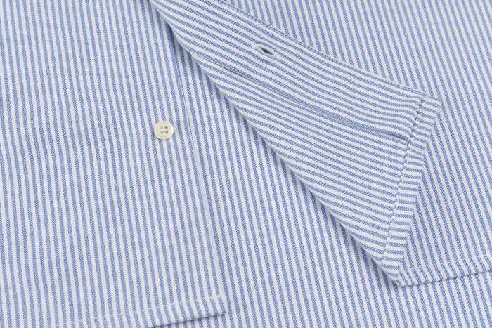 LOEWE - Suede-Trimmed Striped Cotton Shirt