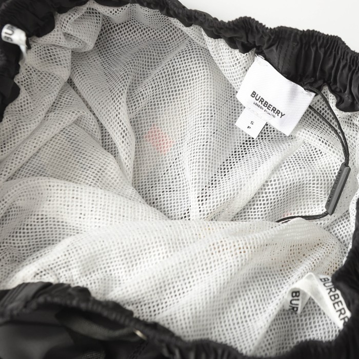 Burberry Black Sliced Check Swim Shorts