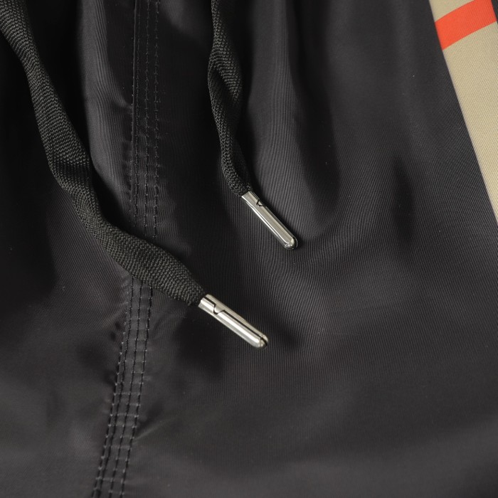 Burberry Black Sliced Check Swim Shorts