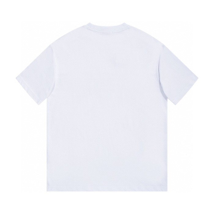 Dior White Logo Patterned Cotton Short Sleeve T-Shirt