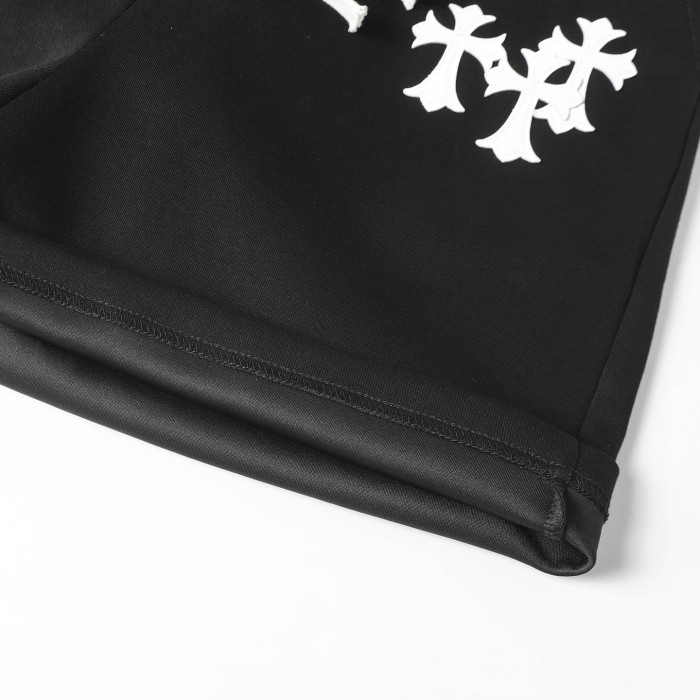 Chrome Hearts Embroidered Leather LOGO Shorts