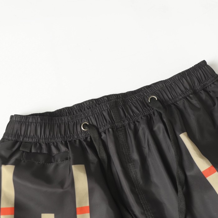 Burberry Black Sliced Check Swim Shorts