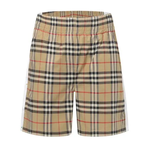 Burberry Check Shorts in Sand - Men