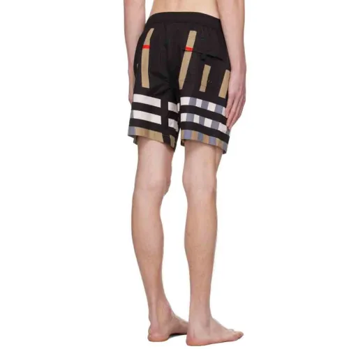 Burberry Black Sliced Check Swim Shorts