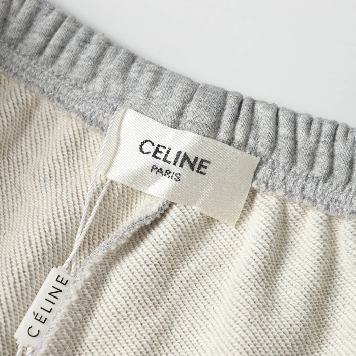 CELINE HOMME Straight-Leg Logo-Embroidered Cotton Shorts